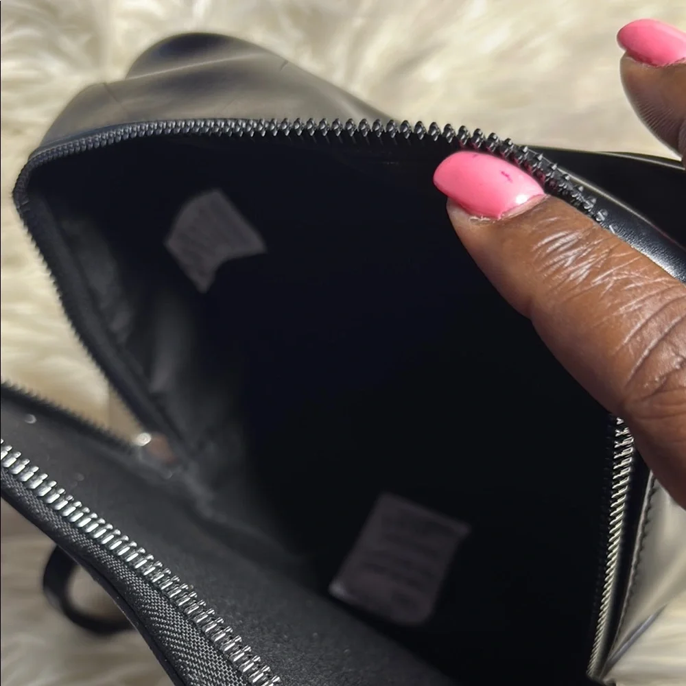 Black Crossbody Bag with Chain Link Strap